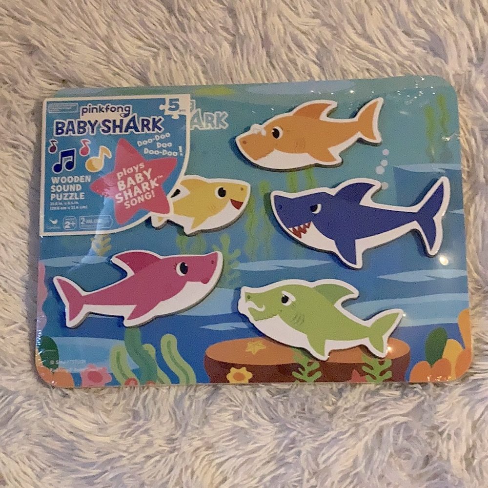 Baby Shark - 5 pcs Wooden Sound Puzzle